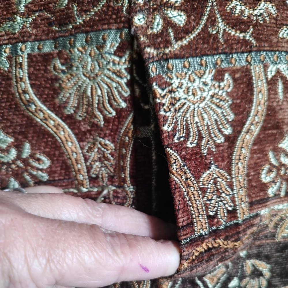 Christopher & Banks Unlined Tapestry Zip Up Multicolor Patterned Jacket